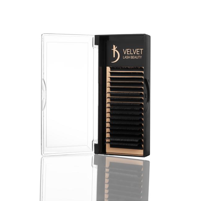 Вії для нарощування Velvet Lash Beauty 0.10 D Mix (16 рядів, довжина 6-14)